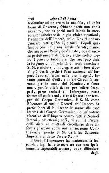 Annali di Roma opera periodica del sig. ab. Michele Mallio