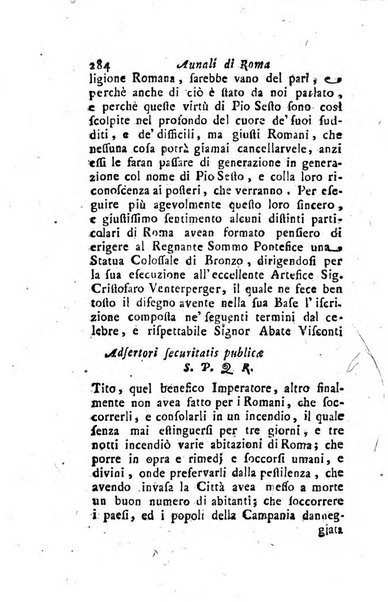 Annali di Roma opera periodica del sig. ab. Michele Mallio