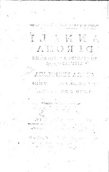 Annali di Roma opera periodica del sig. ab. Michele Mallio