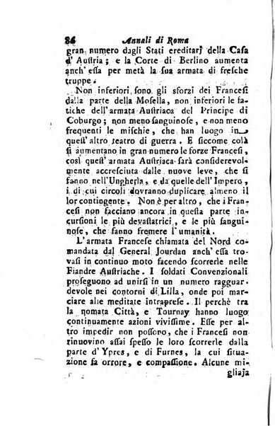 Annali di Roma opera periodica del sig. ab. Michele Mallio