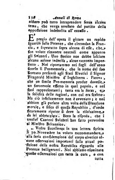 Annali di Roma opera periodica del sig. ab. Michele Mallio