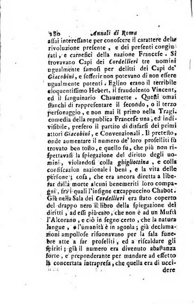 Annali di Roma opera periodica del sig. ab. Michele Mallio