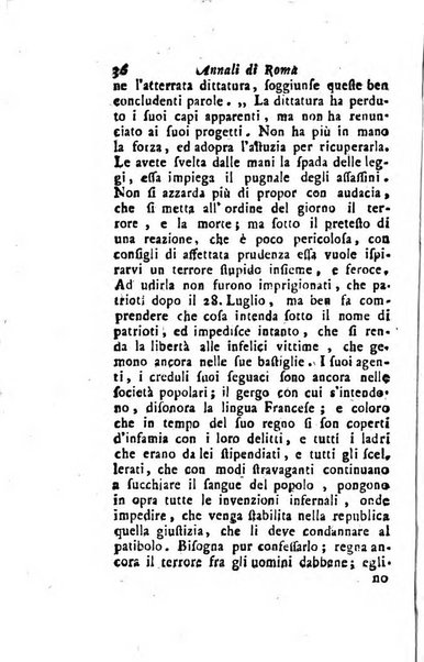 Annali di Roma opera periodica del sig. ab. Michele Mallio