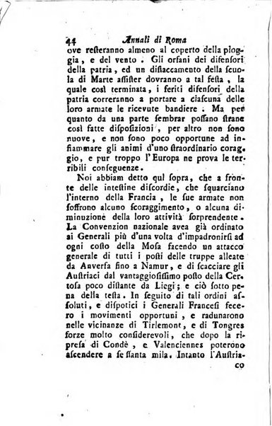 Annali di Roma opera periodica del sig. ab. Michele Mallio