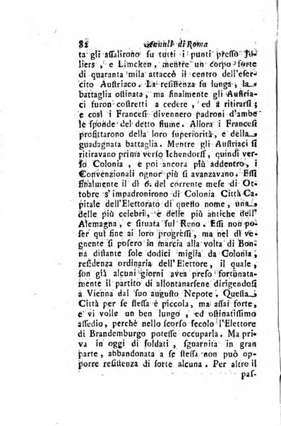 Annali di Roma opera periodica del sig. ab. Michele Mallio