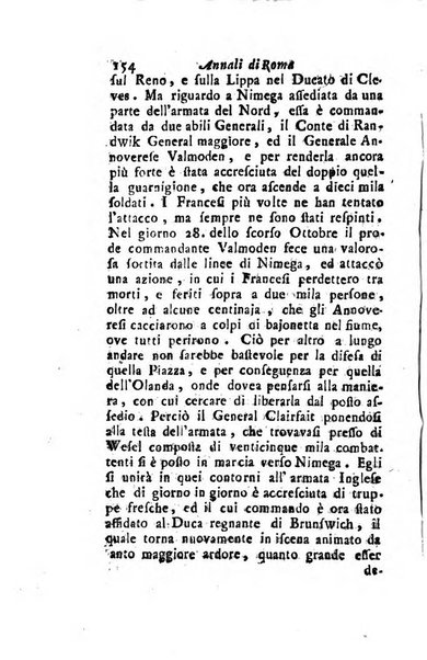 Annali di Roma opera periodica del sig. ab. Michele Mallio