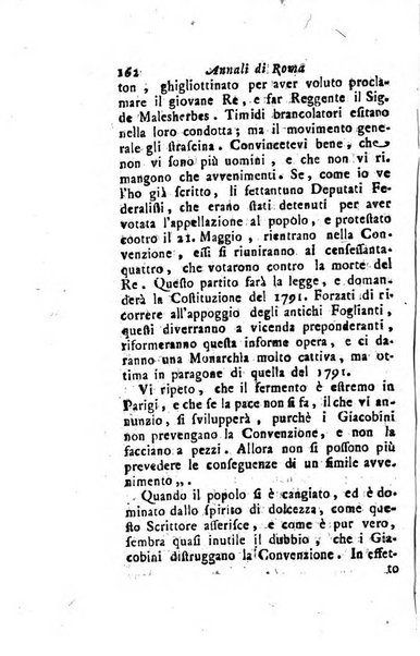 Annali di Roma opera periodica del sig. ab. Michele Mallio