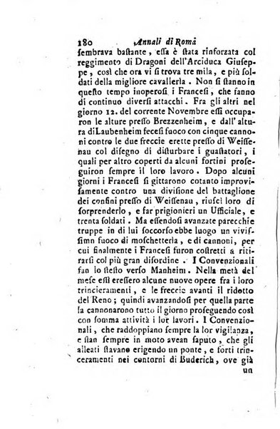 Annali di Roma opera periodica del sig. ab. Michele Mallio