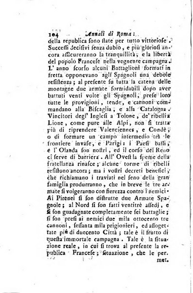 Annali di Roma opera periodica del sig. ab. Michele Mallio