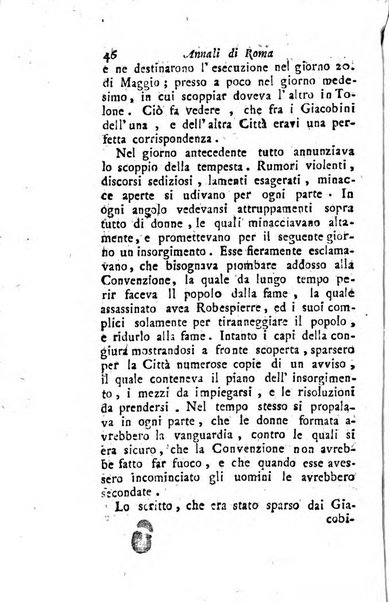 Annali di Roma opera periodica del sig. ab. Michele Mallio