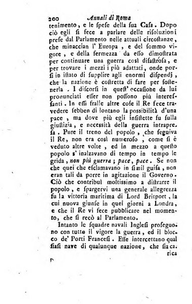 Annali di Roma opera periodica del sig. ab. Michele Mallio