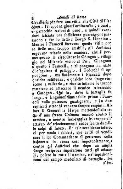 Annali di Roma opera periodica del sig. ab. Michele Mallio