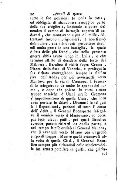 Annali di Roma opera periodica del sig. ab. Michele Mallio