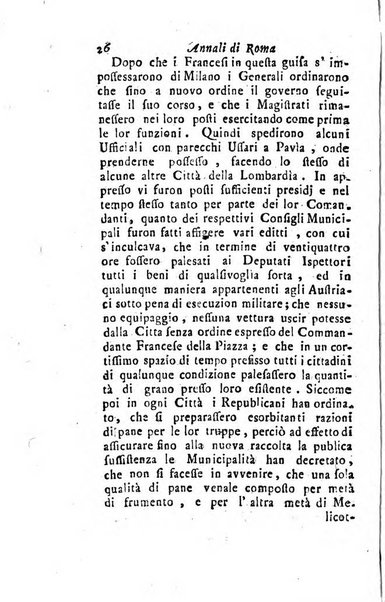 Annali di Roma opera periodica del sig. ab. Michele Mallio