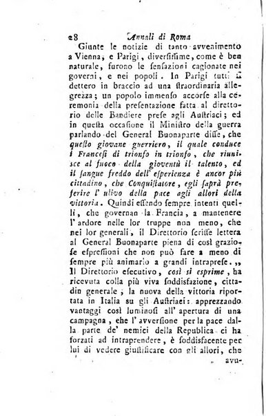 Annali di Roma opera periodica del sig. ab. Michele Mallio