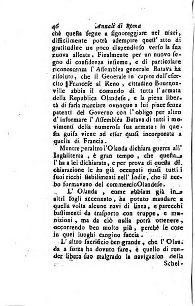 Annali di Roma opera periodica del sig. ab. Michele Mallio