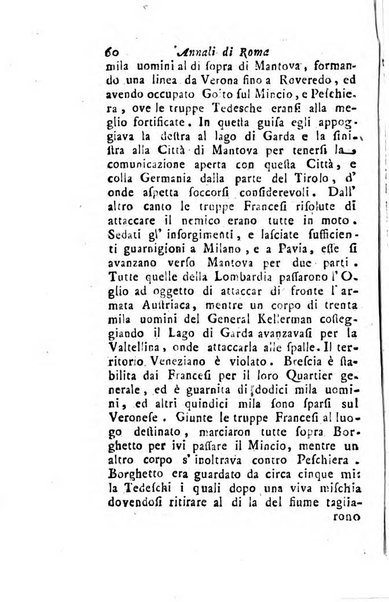 Annali di Roma opera periodica del sig. ab. Michele Mallio