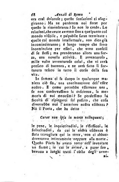 Annali di Roma opera periodica del sig. ab. Michele Mallio