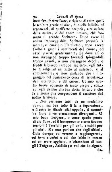 Annali di Roma opera periodica del sig. ab. Michele Mallio