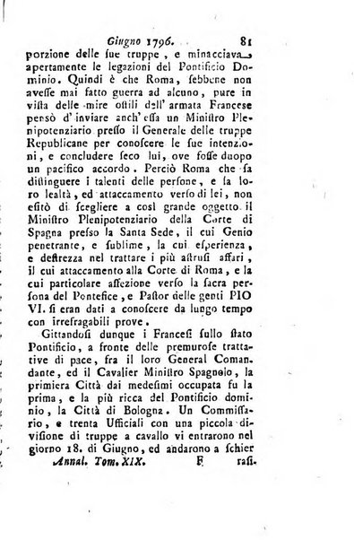 Annali di Roma opera periodica del sig. ab. Michele Mallio