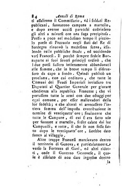 Annali di Roma opera periodica del sig. ab. Michele Mallio