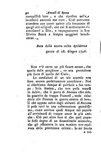 Annali di Roma opera periodica del sig. ab. Michele Mallio