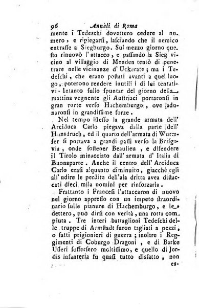 Annali di Roma opera periodica del sig. ab. Michele Mallio