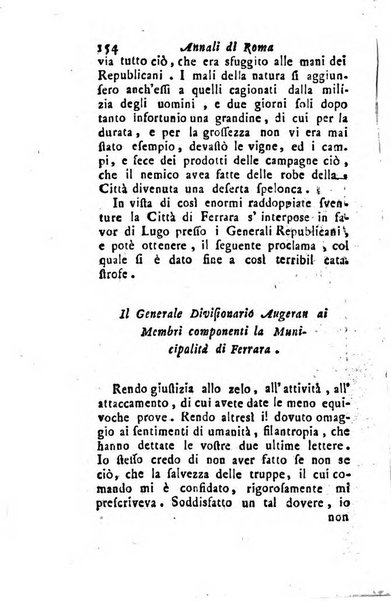 Annali di Roma opera periodica del sig. ab. Michele Mallio