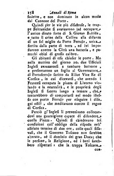 Annali di Roma opera periodica del sig. ab. Michele Mallio