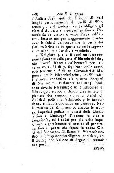 Annali di Roma opera periodica del sig. ab. Michele Mallio