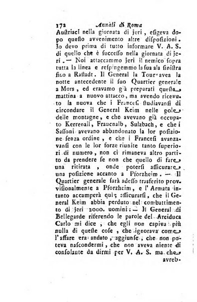 Annali di Roma opera periodica del sig. ab. Michele Mallio