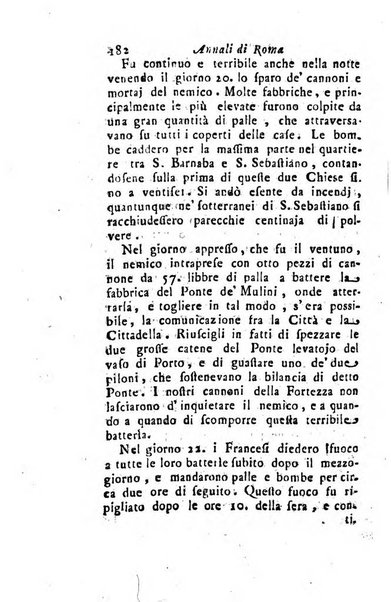 Annali di Roma opera periodica del sig. ab. Michele Mallio