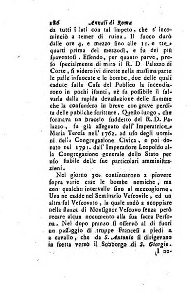 Annali di Roma opera periodica del sig. ab. Michele Mallio