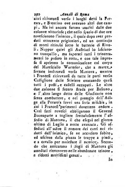 Annali di Roma opera periodica del sig. ab. Michele Mallio