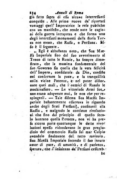 Annali di Roma opera periodica del sig. ab. Michele Mallio