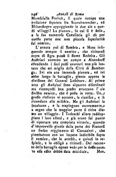 Annali di Roma opera periodica del sig. ab. Michele Mallio