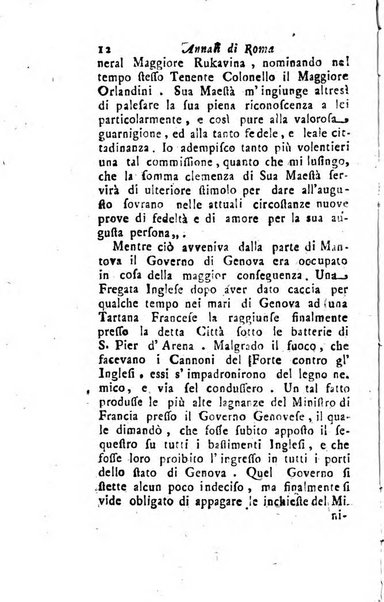 Annali di Roma opera periodica del sig. ab. Michele Mallio