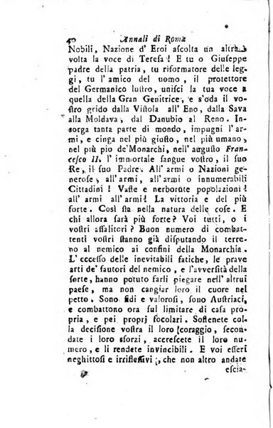 Annali di Roma opera periodica del sig. ab. Michele Mallio