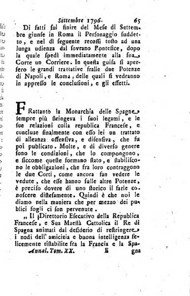 Annali di Roma opera periodica del sig. ab. Michele Mallio