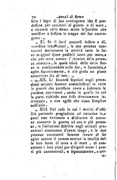 Annali di Roma opera periodica del sig. ab. Michele Mallio