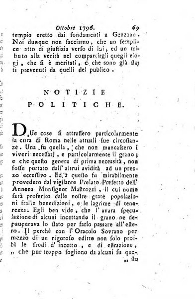 Annali di Roma opera periodica del sig. ab. Michele Mallio