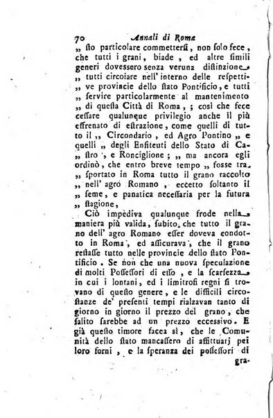 Annali di Roma opera periodica del sig. ab. Michele Mallio