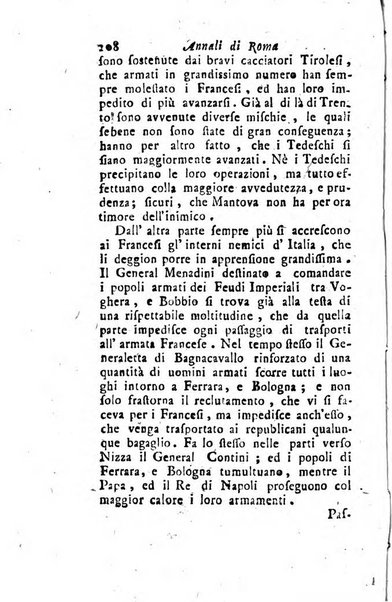 Annali di Roma opera periodica del sig. ab. Michele Mallio