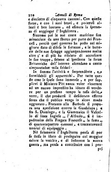 Annali di Roma opera periodica del sig. ab. Michele Mallio