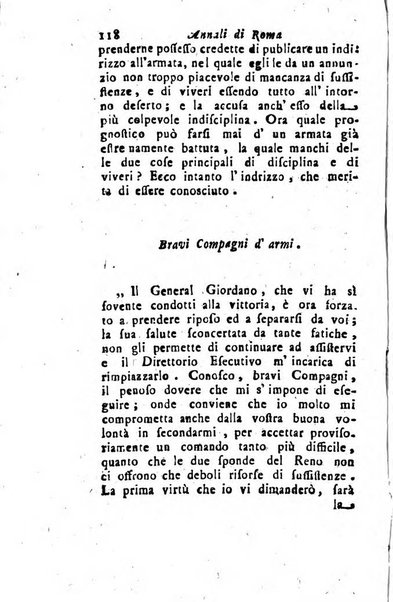 Annali di Roma opera periodica del sig. ab. Michele Mallio