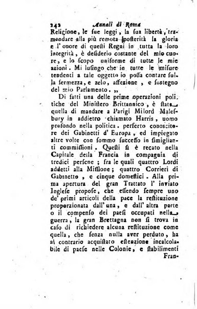 Annali di Roma opera periodica del sig. ab. Michele Mallio