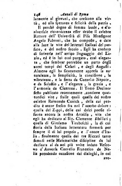 Annali di Roma opera periodica del sig. ab. Michele Mallio