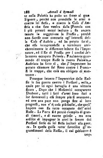 Annali di Roma opera periodica del sig. ab. Michele Mallio