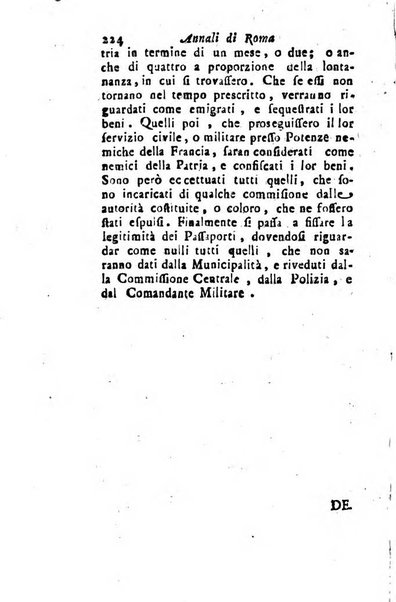 Annali di Roma opera periodica del sig. ab. Michele Mallio