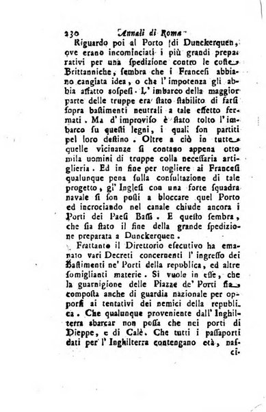 Annali di Roma opera periodica del sig. ab. Michele Mallio